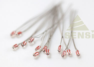 NTC Thermistor เทอร์โมมิเตอร์แบบ Radial Glass สำหรับการตรวจวัดอุณหภูมิ Delicacy สูง